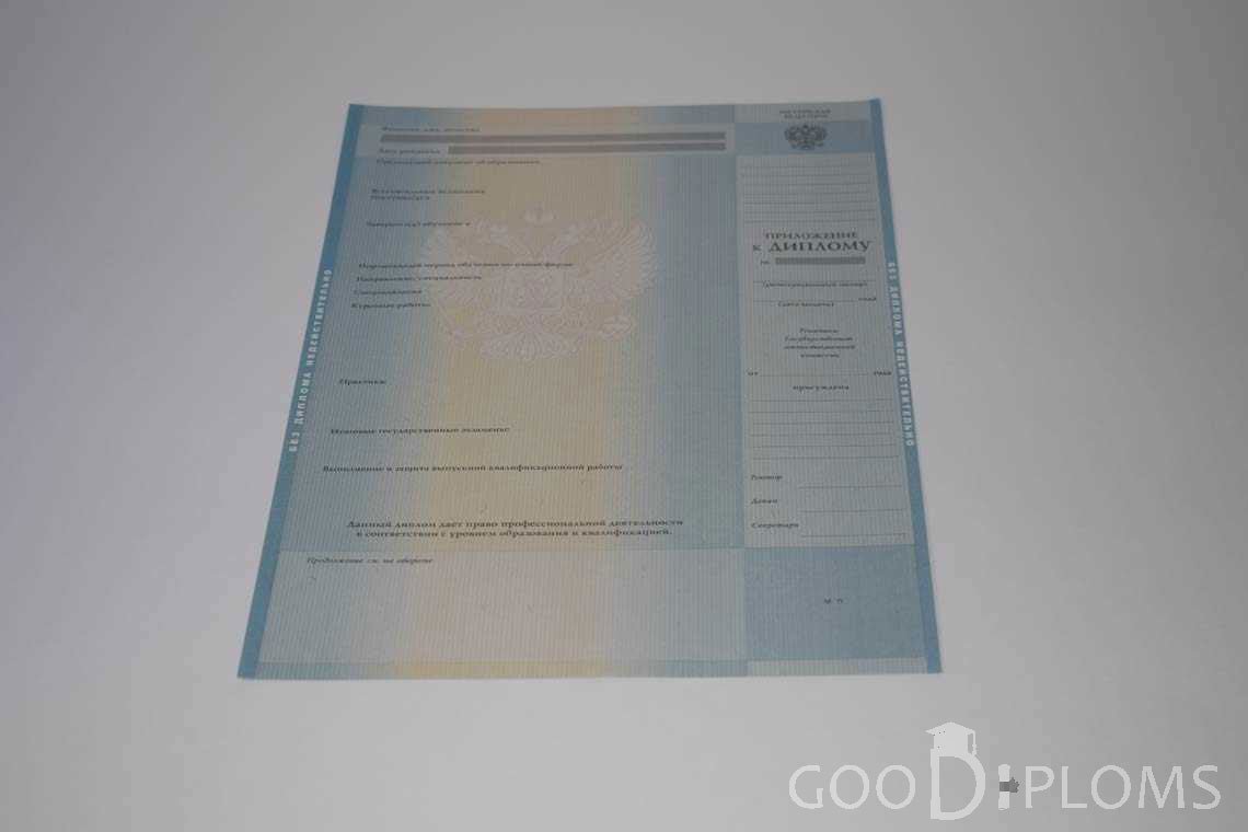 Приложение к Диплому о Высшем Образовании с Отличием - Пинск